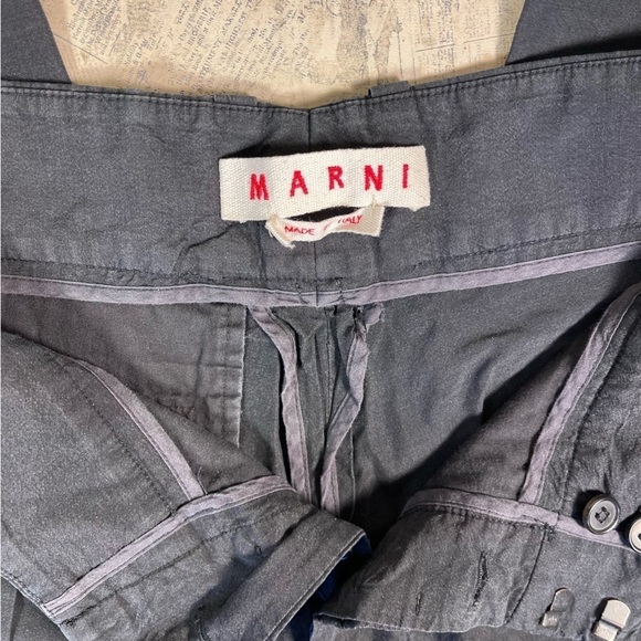 Marni made in Italy 100% cotton capri pants wide legs size 44 - Picture 2 of 10